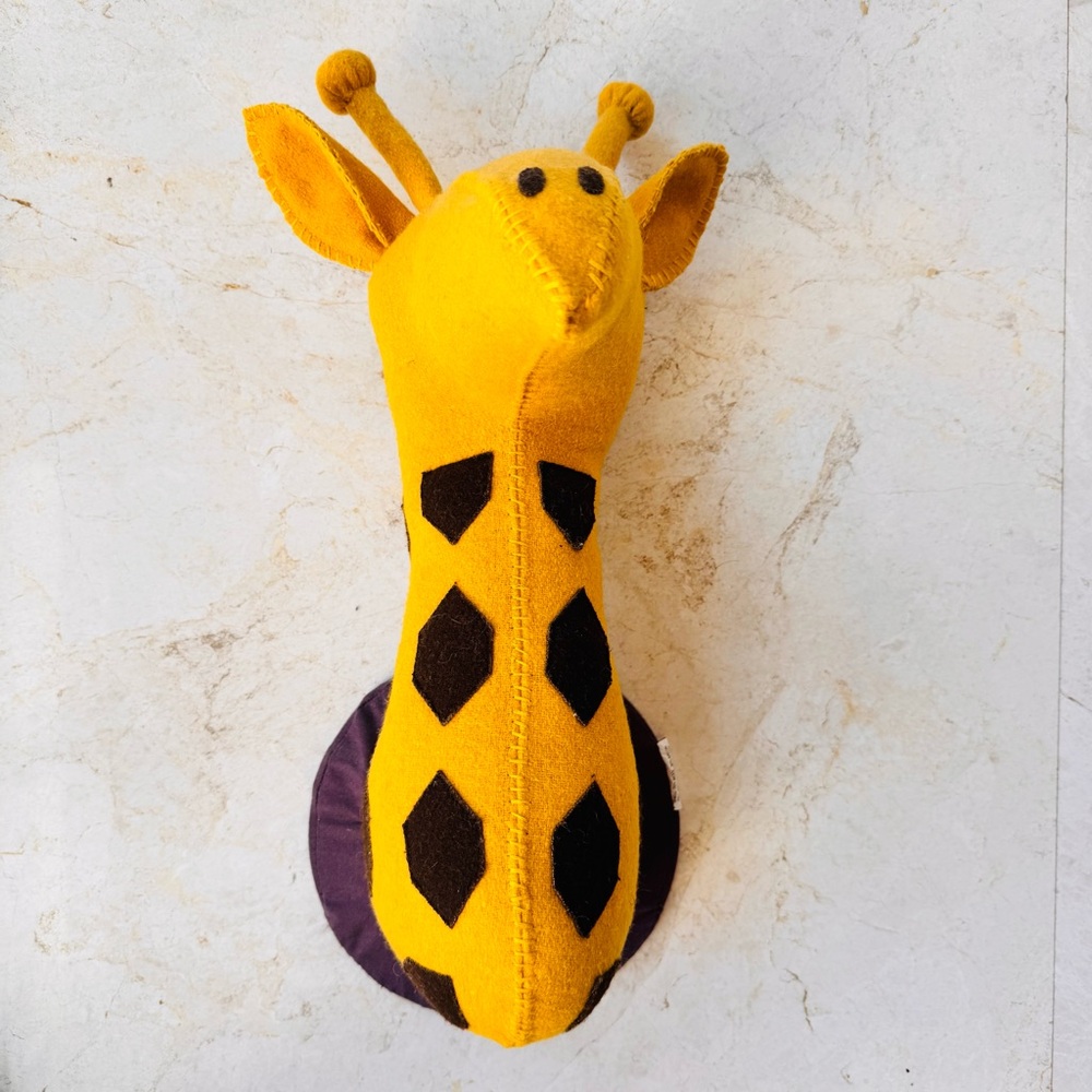 Decorative Felt Yellow Giraffe Head